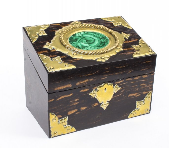 Antique Gothic Revival Brass Inset Malachite Casket C1840 | Ref. no. 08446 | Regent Antiques