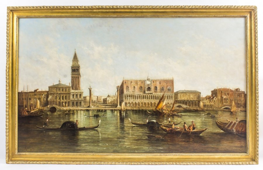 Antique Oil Painting Doge\'s Palace & St Marks Square  Alfred Pollentine c1874 | Ref. no. 08452 | Regent Antiques