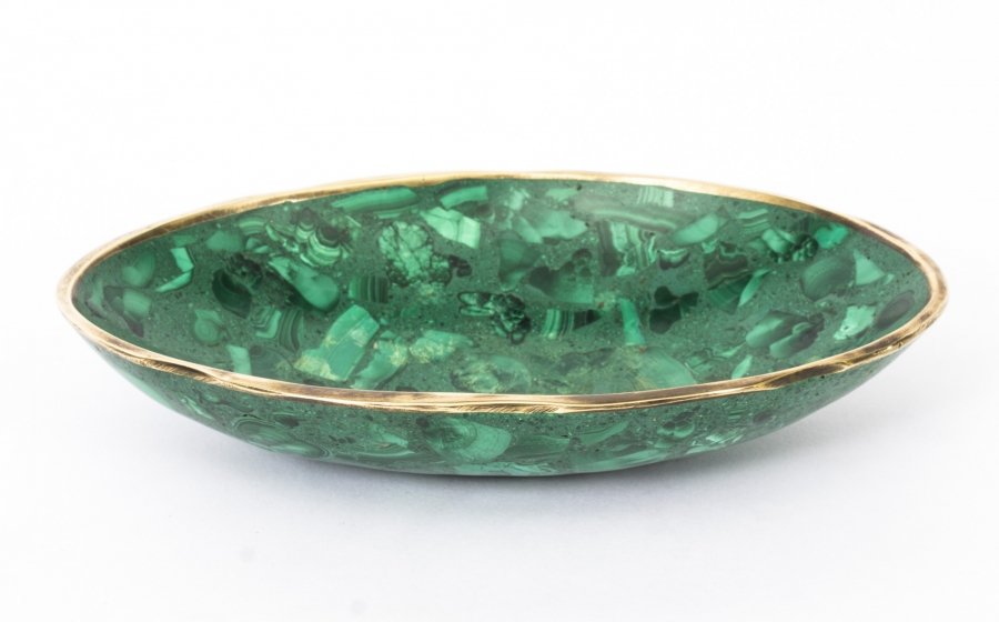 Antique Malachite & Ormolu Mounted Oval Trinket Dish C1900 | Ref. no. 08472c | Regent Antiques