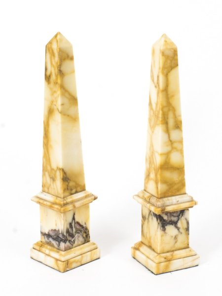 Antique Pair Grand Tour  Convent Siena Marble Obelisks C.1890 | Ref. no. 08474 | Regent Antiques