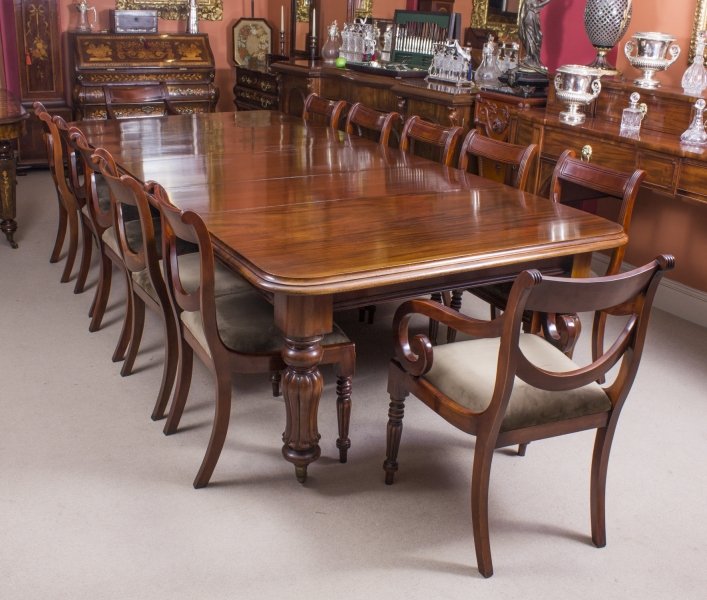William IV Dining Table and Swag Back Chair Set | William IV Dining Table | Ref. no. 08496a | Regent Antiques