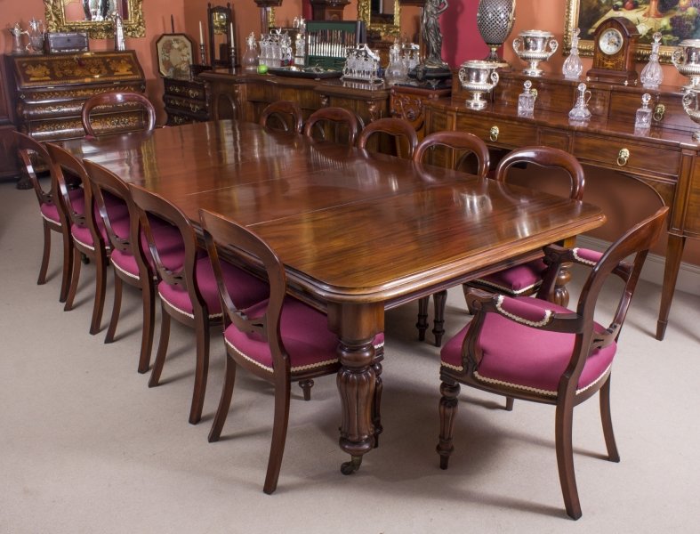 William IV Dining Table and Balloon Back Chair Set | Antique Dining Table | Ref. no. 08496b | Regent Antiques