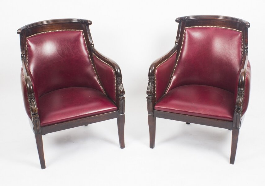 Antique Pair of  Louis XV Revival Mahogany Fauteuil Armchairs 19th C | Ref. no. 08544 | Regent Antiques