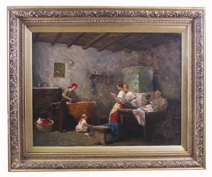 Antique Oil Painting by Eugenio Zampighi  Titled News from the Front 1885 | Ref. no. 08549 | Regent Antiques