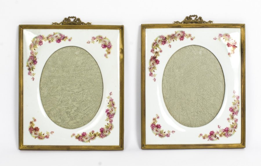 Antique Pair Continental porcelain photograph frames C1900 | Ref. no. 08589 | Regent Antiques
