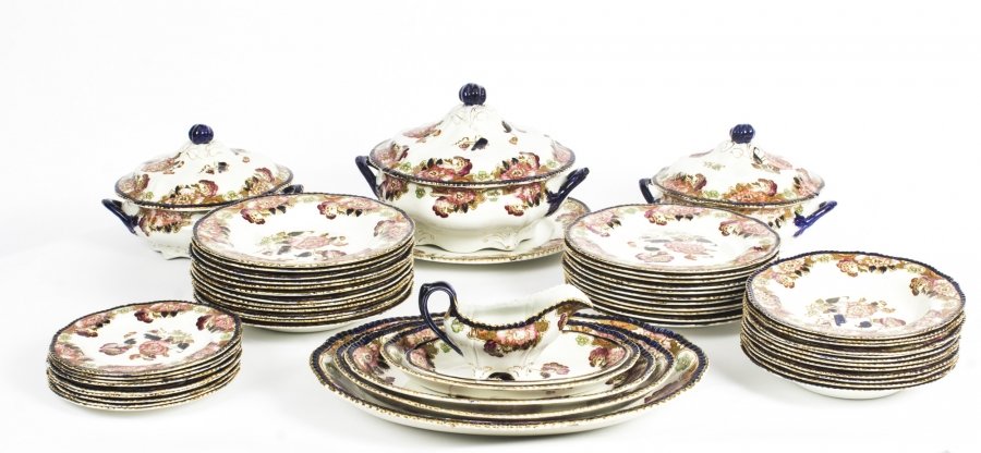 Cambridge Pattern 57 Piece Part Dinner Service by Wood & Son 19th C | Ref. no. 08613 | Regent Antiques