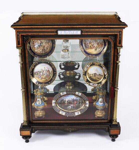 Antique Victorian Amboyna & Ebonised Pier Display Cabinet 19th C | Ref. no. 08627x | Regent Antiques