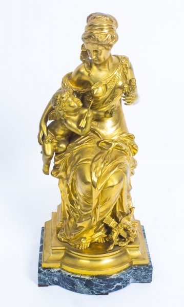 Antique Gilt Bronze Sculpture Cupid & Venus by J Van Rasbourg | Ref. no. 08652 | Regent Antiques