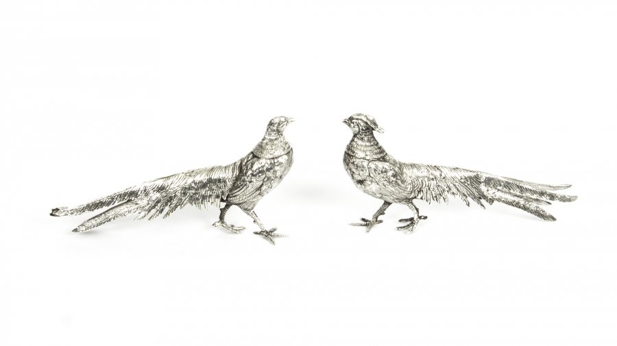 Bronze Bird Sculptures | Bronze Table Pheasants | Ref. no. 08662 | Regent Antiques