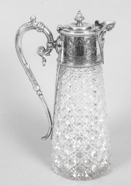 antique silver crystal claret jug | Ref. no. 08704 | Regent Antiques