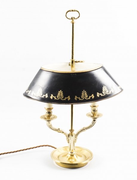 Vintage French Ormolu & Toleware Bouillotte Lamp, Mid Century | Ref. no. 08720a | Regent Antiques