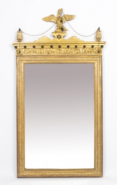 Antique George II Style Parcel Gilt Wall Mirror Circa 1860  143x73cm | Ref. no. 08723 | Regent Antiques