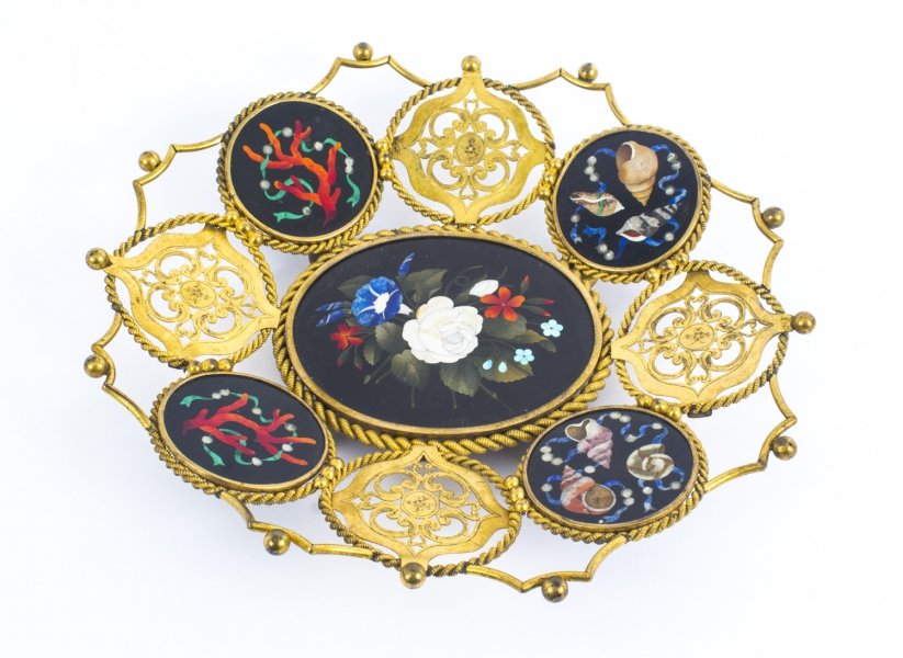 Antique Italian Pietra Dura Mounted Ormolu Basket 19th C | Ref. no. 08755 | Regent Antiques