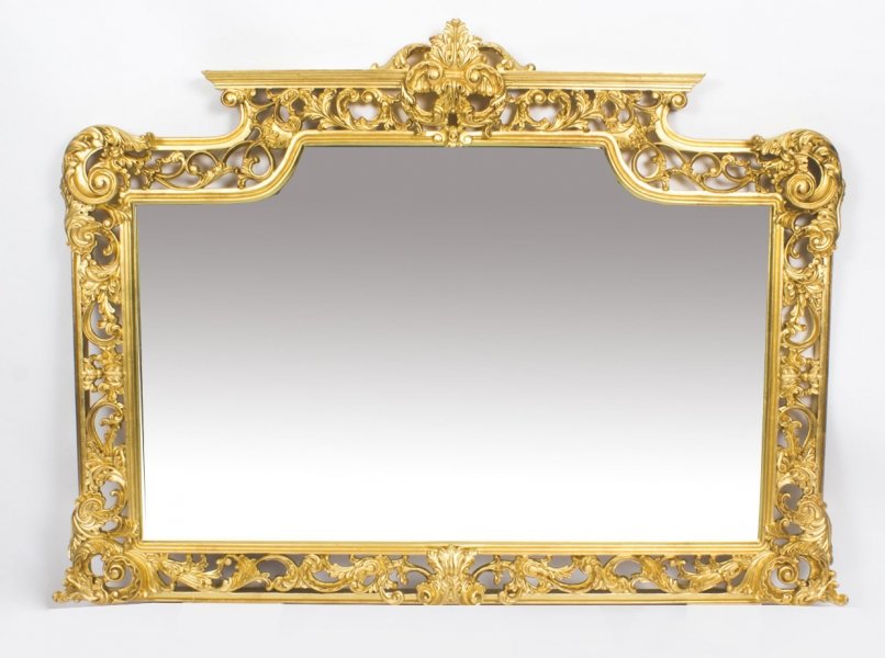 Decorative Large Ornate Italian Gilded Mirror 110 x 152 cm | Ref. no. 08763 | Regent Antiques