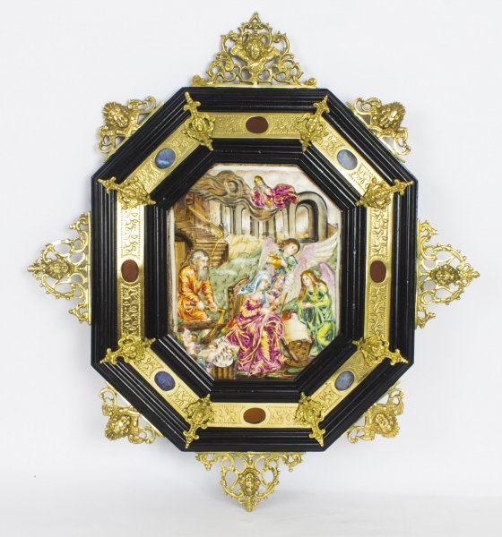 Antique Italian Framed Capodimonte Porcelain Plaque Early 19th Century 51x45cm | Ref. no. 08784 | Regent Antiques