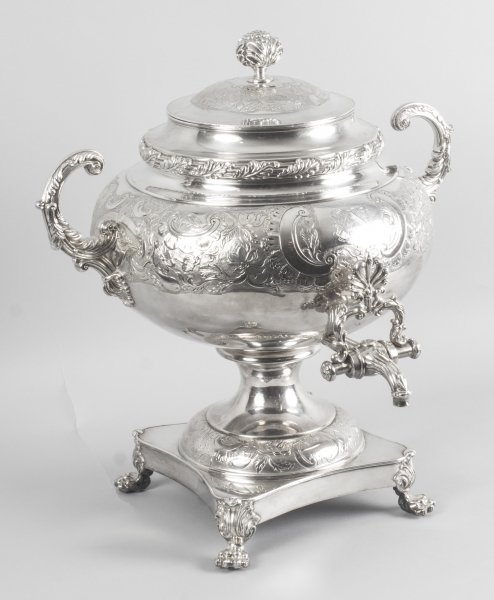 silver plated samovar | Ref. no. 08803 | Regent Antiques