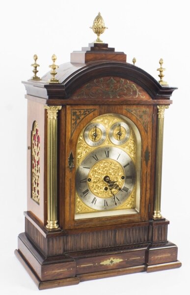 Antique Brass Inlaid Goncalo Alves Musical Boardroom Clock  19th C | Ref. no. 08837 | Regent Antiques