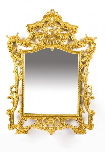 Vintage Italian Florentine Carved Giltwood Mirror 20th C  154 x110cm | Ref. no. 08838a | Regent Antiques