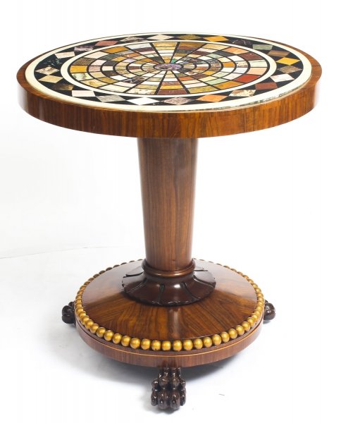 19th Century Regency Pietra Dura Specimen Table 19th Century Regency Pietra Dura Specimen Table