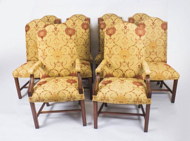 Bespoke Set 10 Upholstered High Back Dining Chairs 20thC | Ref. no. 08885 | Regent Antiques