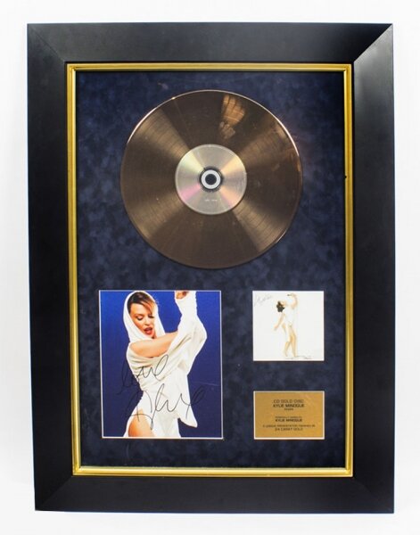 Kylie Minogue Signed CD Gold Disc Fever Framed and Glazed 20th C | Ref. no. 08898a | Regent Antiques