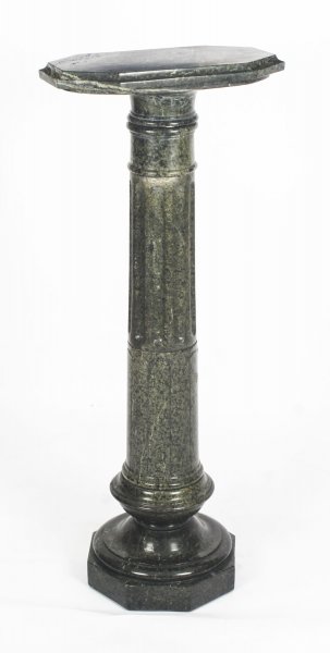 Antique French Serpentine Verde Antico Marble  Pedestal  19th C | Ref. no. 08928 | Regent Antiques