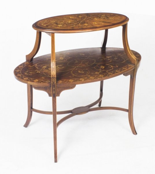 Antique English Marquetry Etagere Occasional Coffee Table 19th C | Ref. no. 08934 | Regent Antiques