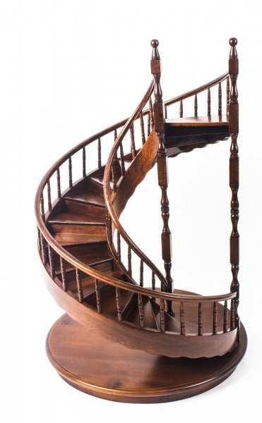 Vintage English Mahogany Architectural Model Spiral Staircase, Mid 20 Century | Ref. no. 08940 | Regent Antiques