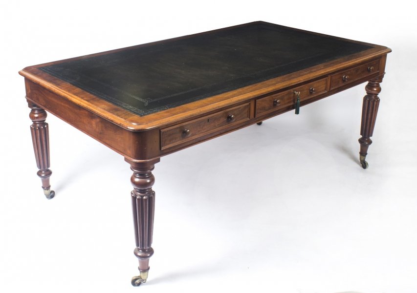 Antique 6ft Victorian 6 Drawer Partners Writing Table Desk C 1860 | Ref. no. 08954 | Regent Antiques
