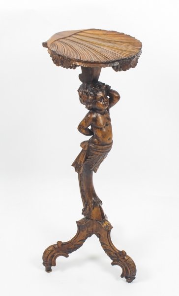 Antique Venetian Carved Walnut Pedestal Torchere Early 19th C | Ref. no. 08999 | Regent Antiques
