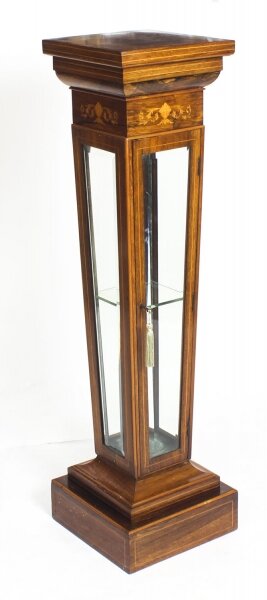 Antique Edwardian Inlaid Gonçalo Alves  Display Pedestal Stand 19th C | Ref. no. 09030 | Regent Antiques