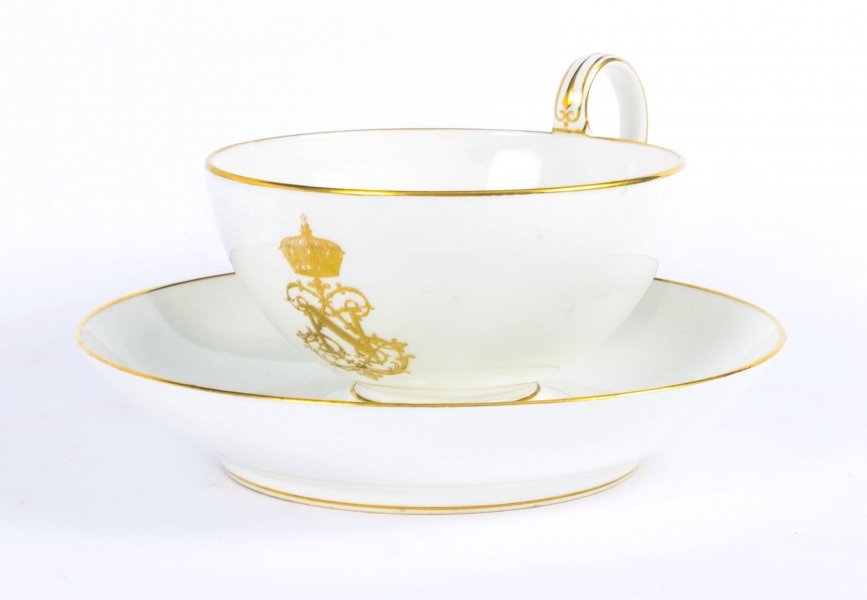 Antique HIH Emperor Napoleon III Sevres Porcelain Cup & Saucer 19th C | Ref. no. 09031 | Regent Antiques