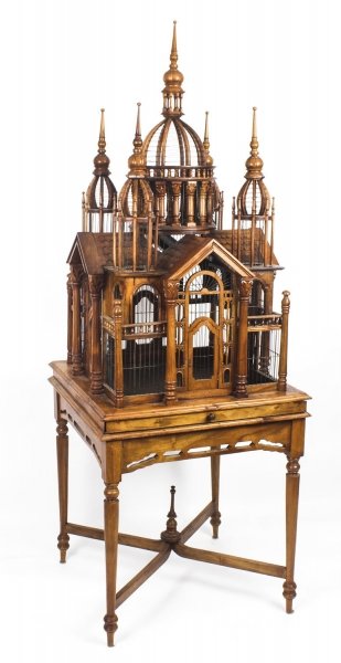 Vintage  Mahogany Sacre Coeur Cathedral  Bird Cage  on stand 20th C | Ref. no. 09046 | Regent Antiques