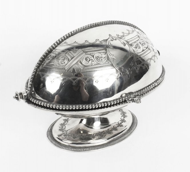 Antique English Silver Plated Roll Over Butter Dish 19th Century | Ref. no. 09093 | Regent Antiques