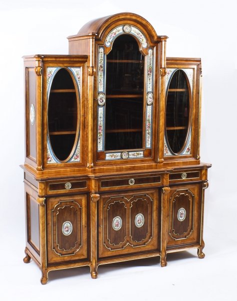 Antique French Walnut &  Kingwood Porcelain Mounted Cabinet 19th C | Ref. no. 09169 | Regent Antiques