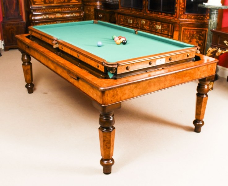 Antique 7ft Victorian Pollard Oak Rollover Snooker / Dining Table  19th C | Ref. no. 09173 | Regent Antiques