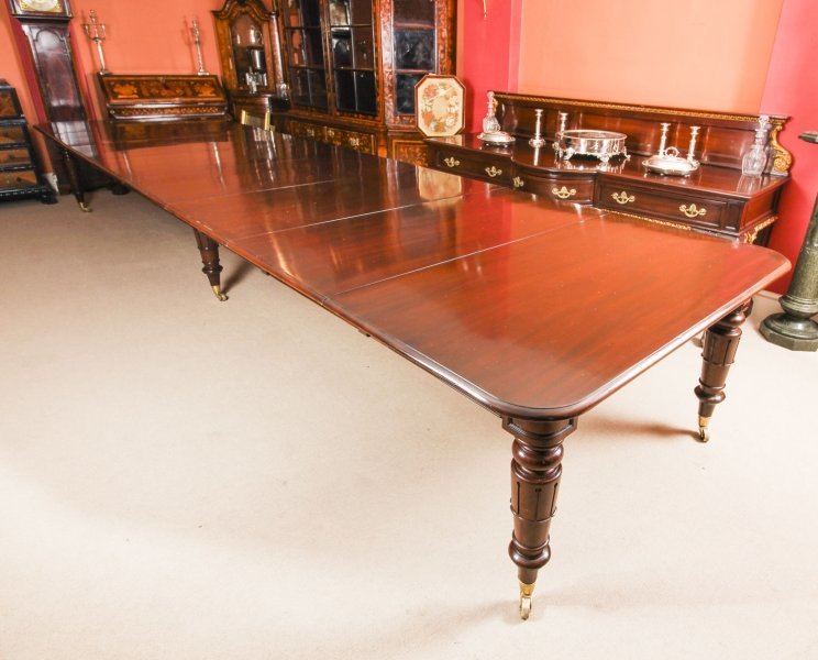 Antique 19ft William IV Mahogany Extending Dining Table C1830 | Ref. no. 09184 | Regent Antiques