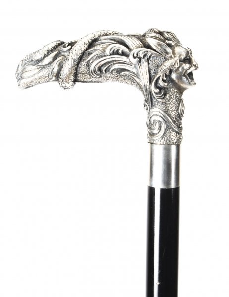 Antique Snake Walking Stick Cane Silver Plated Collar 19th Century | Ref. no. 09244 | Regent Antiques