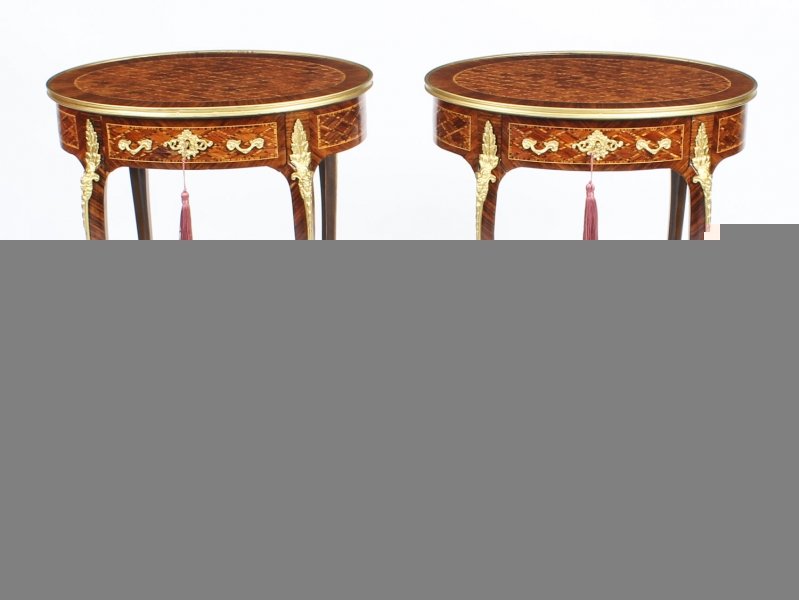 Antique Pair  Ormolu Mounted Parquetry Occasional  Tables 19th C | Ref. no. 09267 | Regent Antiques