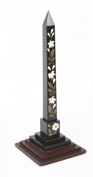 Antique Victorian Ashford Pietra Dura Marble Obelisk 19th Century | Ref. no. 09382 | Regent Antiques