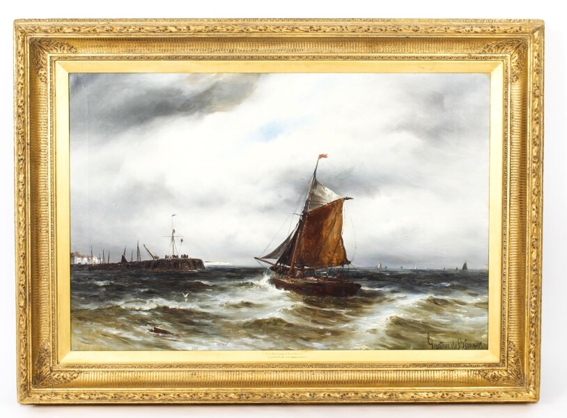 Antique Oil on Canvas Seascape Painting Gustave De Bréanski   19th Century | Ref. no. 09399 | Regent Antiques