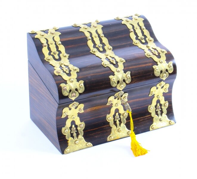 Antique Coromandel Gothic Revival Gilt Brass Strapwork Stationery Box 19th C | Ref. no. 09401 | Regent Antiques
