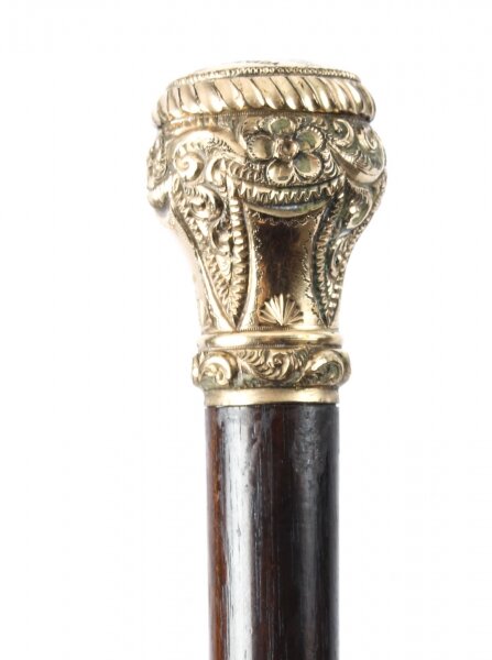 Antique Walking Stick Cane 9 Ct Gold Topped Port Hope Canada Late 19 century | Ref. no. 09442 | Regent Antiques