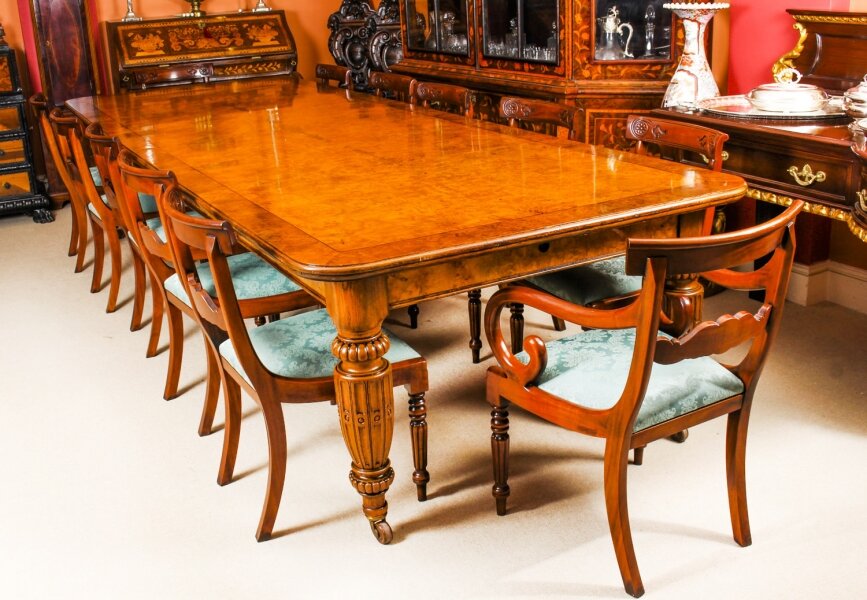 Antique  Pollard Oak Victorian Extending Dining Table 19th C & 12 Barback Chairs | Ref. no. 09448f | Regent Antiques