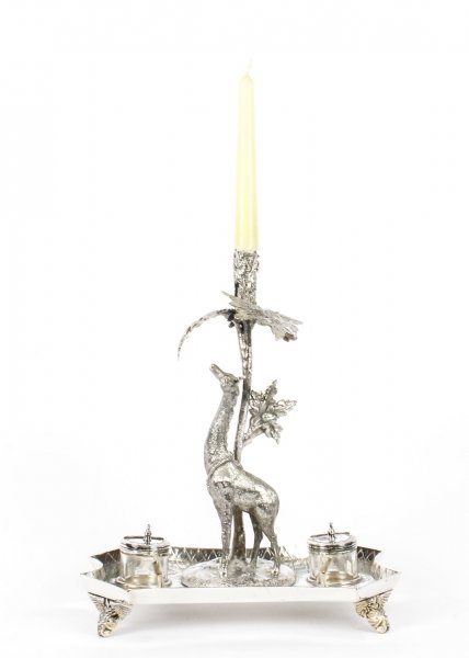 Antique English Silver Plated Giraffe Desk Set James Deakin & Sons C 1880 | Ref. no. 09456 | Regent Antiques