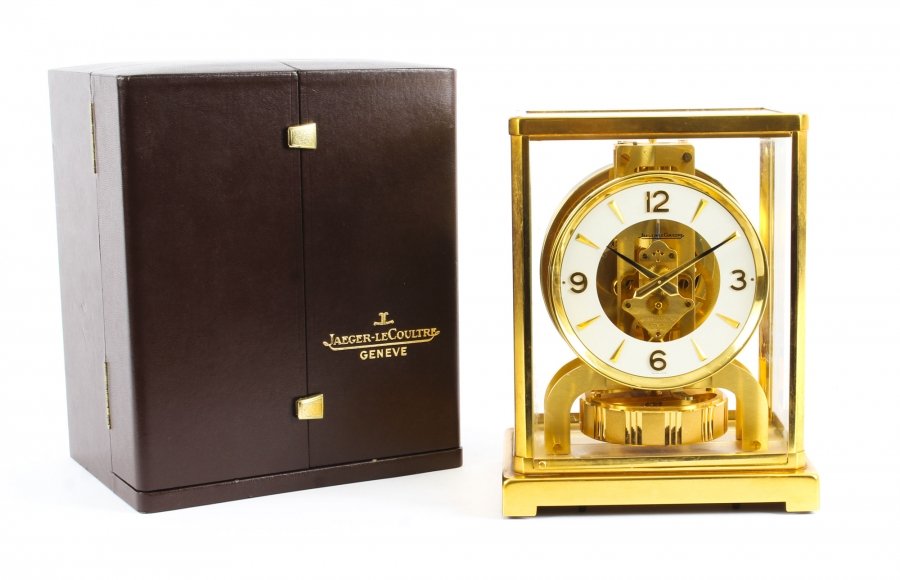 Vintage Atmos Jaeger LeCoultre Perpetual Mantle Clock Box & Papers 1979 20th C | Ref. no. 09462 | Regent Antiques