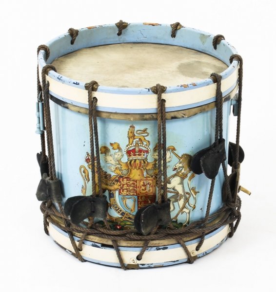 Antique Military Drum with British Royal Coat of Arms  late 19th C | Ref. no. 09510 | Regent Antiques