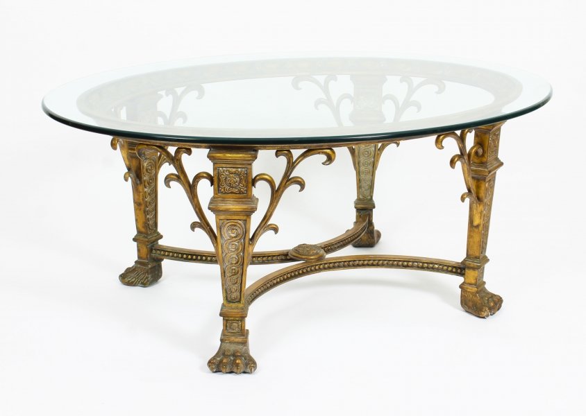 Stunning Bronze  Hollywood Regency Oval Coffee Table Mid 20th Century | Ref. no. 09522 | Regent Antiques