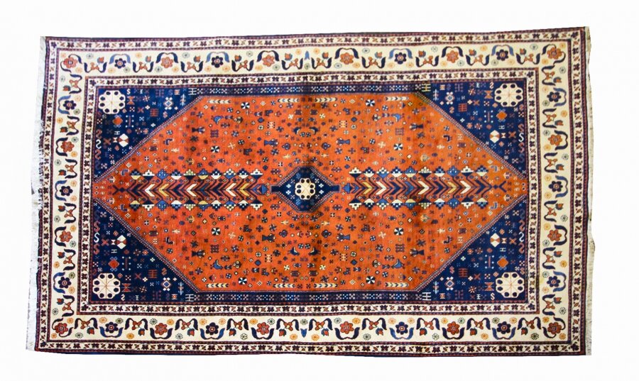 Large Vintage Abadeh 100% Wool Persian Rug Carpet  120 x 80 inches 20th Century | Ref. no. 09561 | Regent Antiques