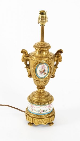 Antique Bleu Celeste Sevres Porcelain Ormolu Table Lamp c.1870 19th Century | Ref. no. 09581 | Regent Antiques